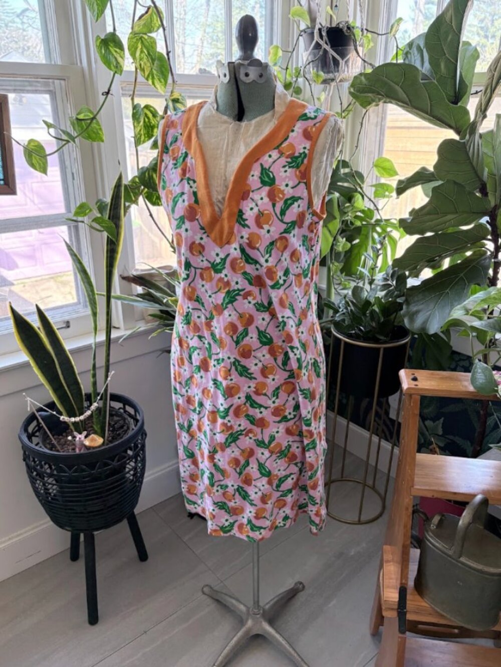 Draper James x Lands’ End Pink Peach Floral Dress (S)